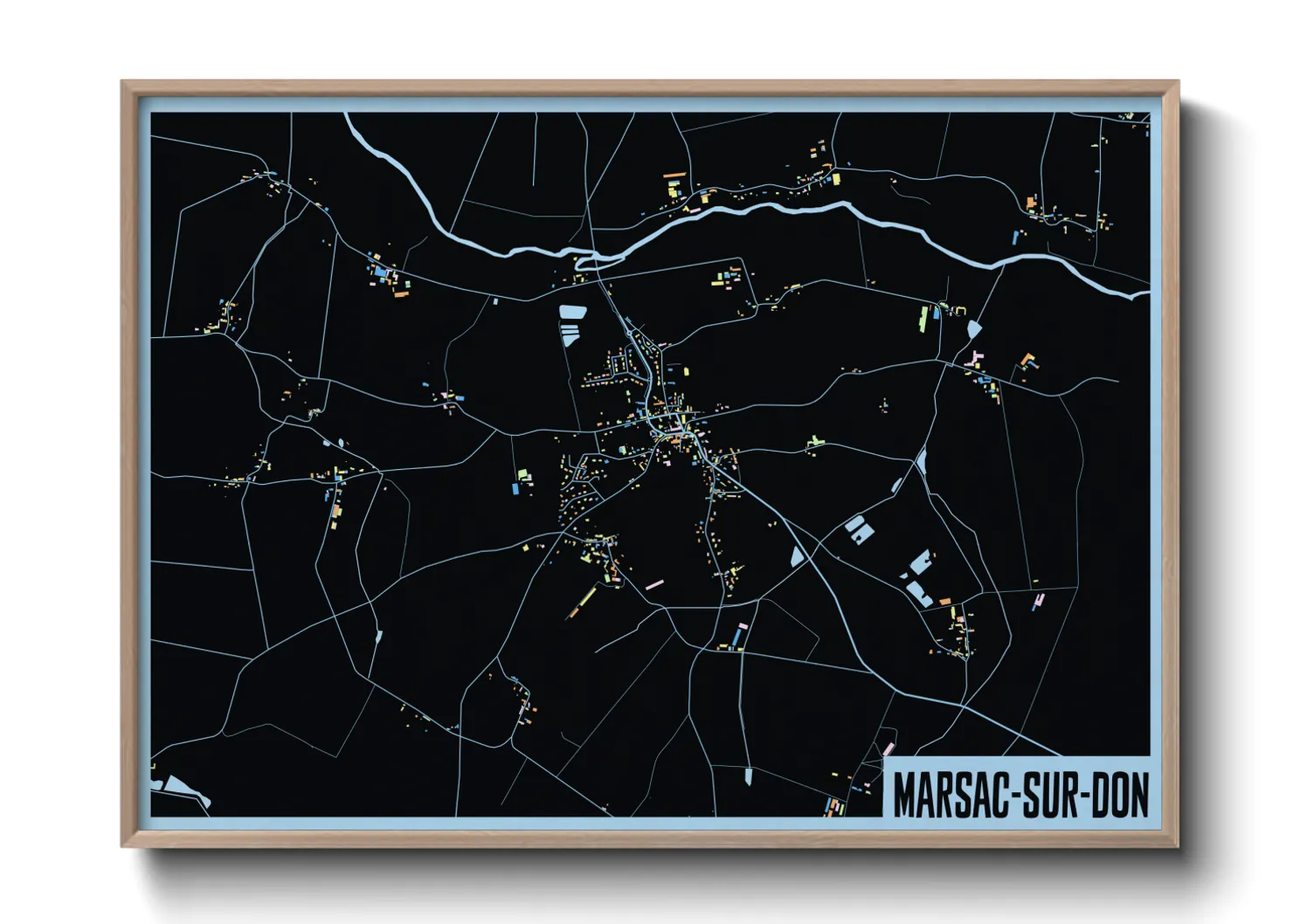 Une affiche de carte sur Marsac-sur-Don