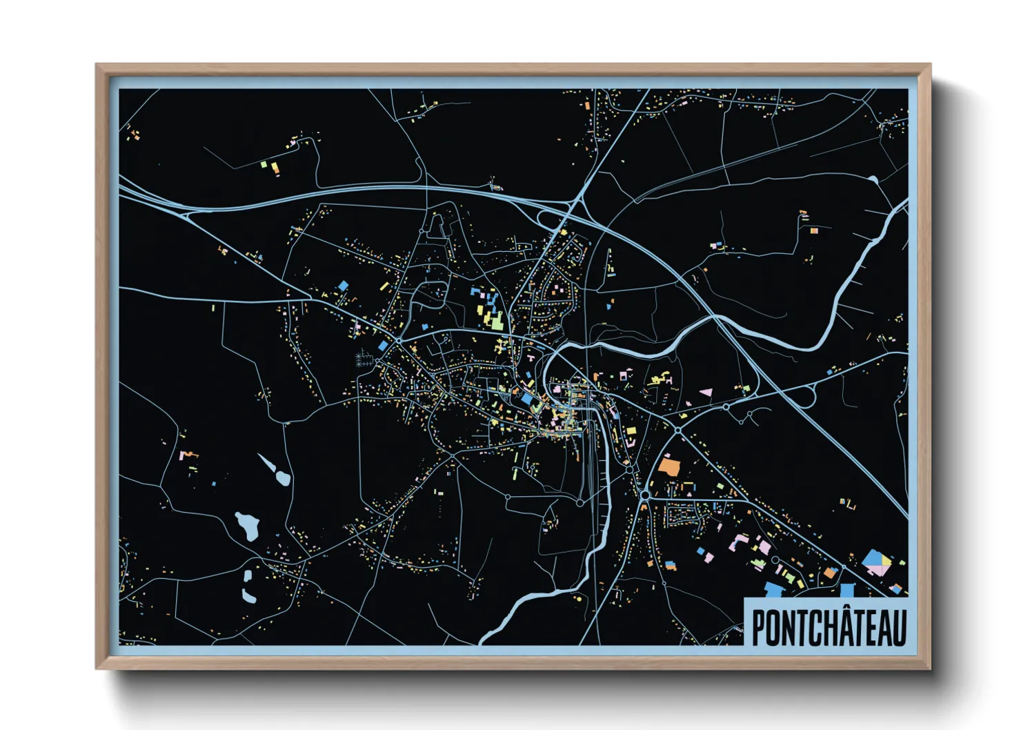 Une affiche de carte sur Pontchâteau