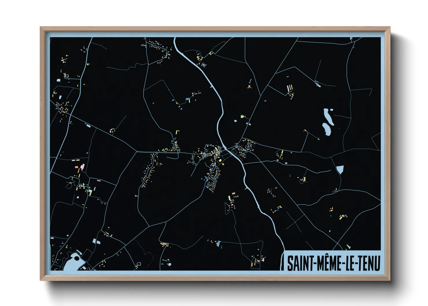 Une affiche de carte sur Saint-Même-le-Tenu