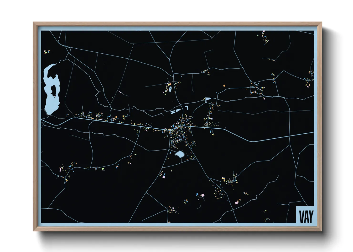 Une affiche de carte sur Vay