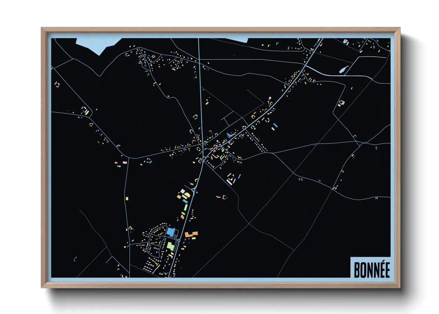 Une affiche de carte sur Bonnée