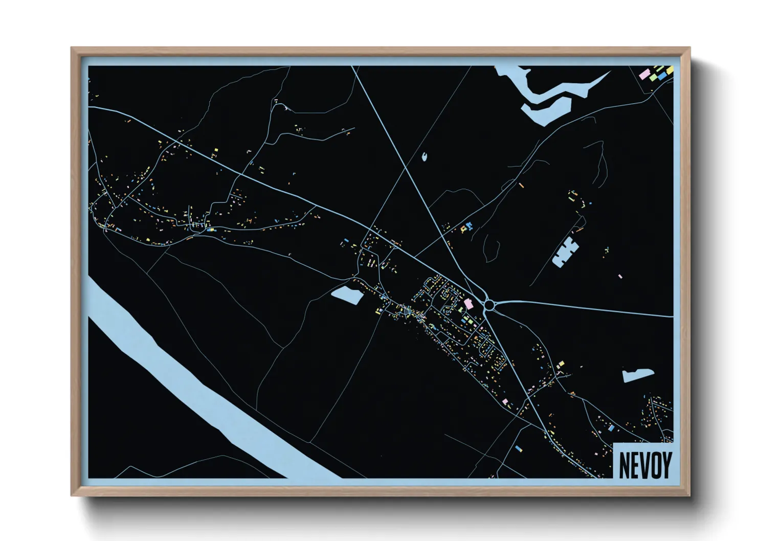 Une affiche de carte sur Nevoy