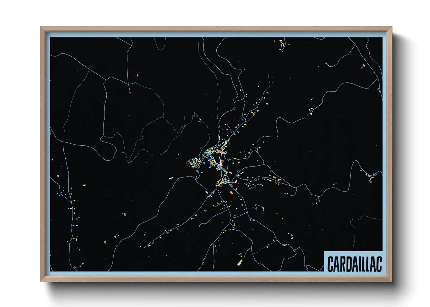 Une affiche de carte sur Cardaillac