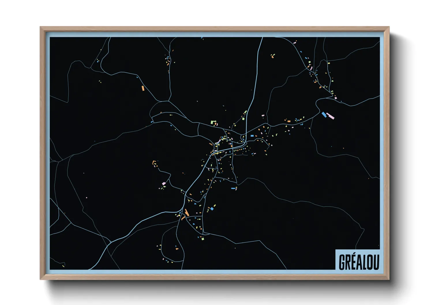 Une affiche de carte sur Gréalou