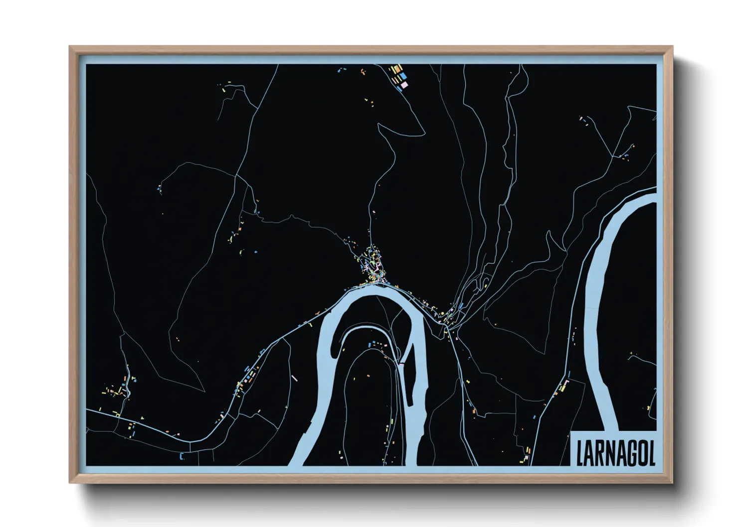 Une affiche de carte sur Larnagol