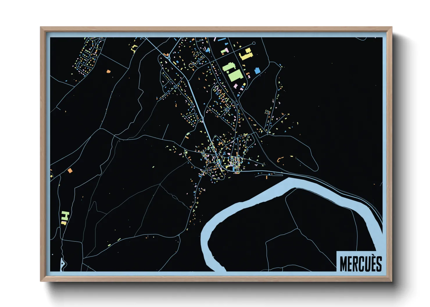 Une affiche de carte sur Mercuès