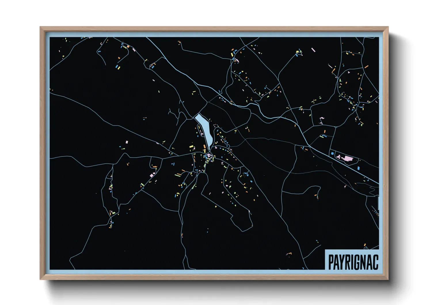Une affiche de carte sur Payrignac