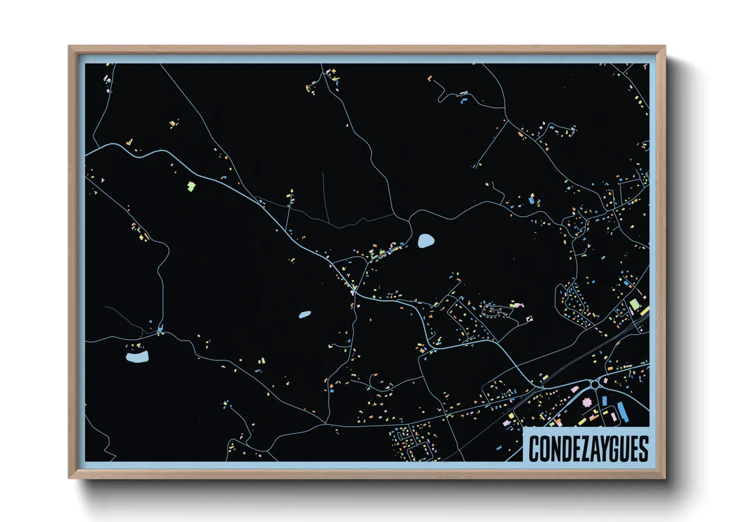 Une affiche de carte sur Condezaygues