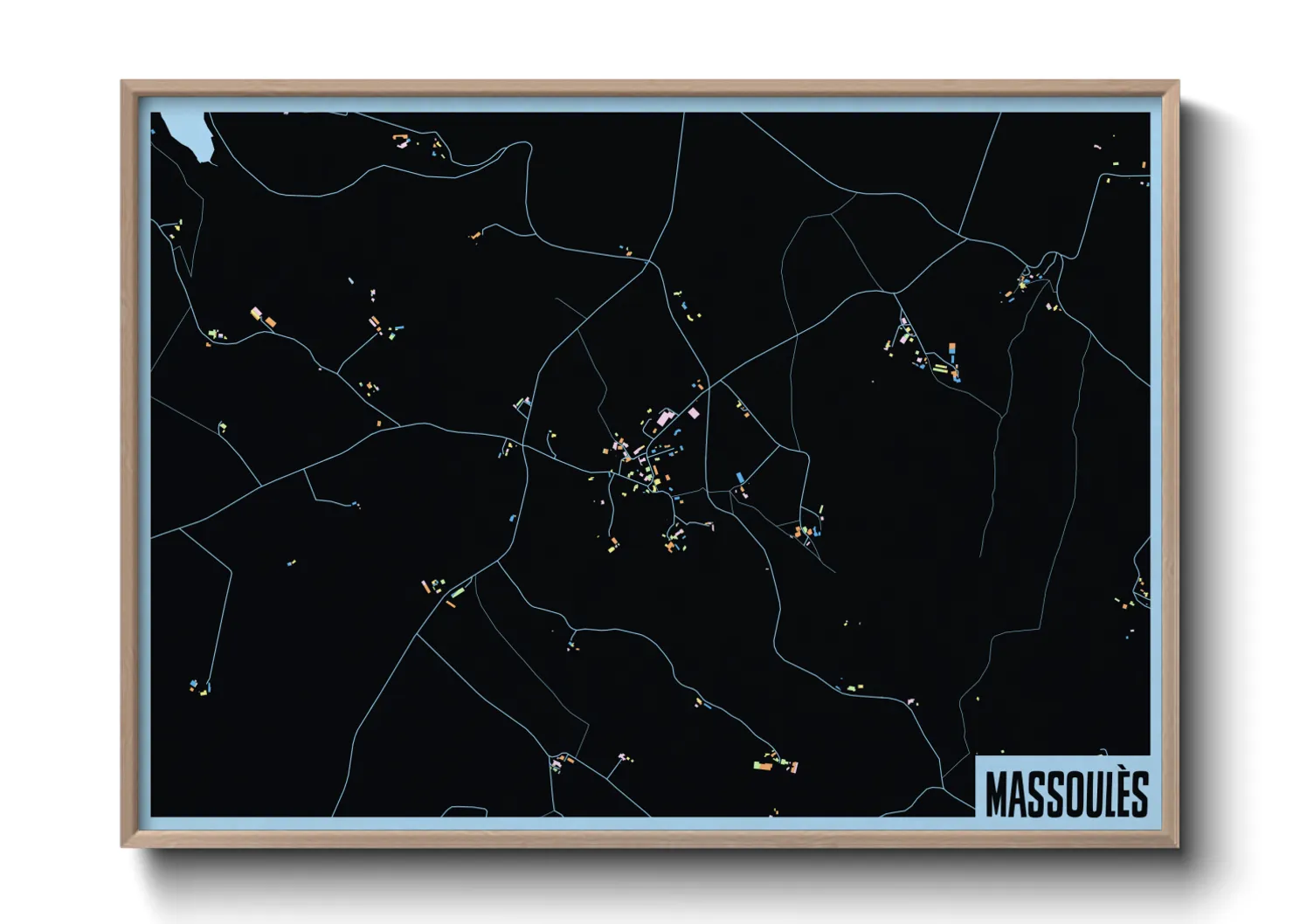 Une affiche de carte sur Massoulès