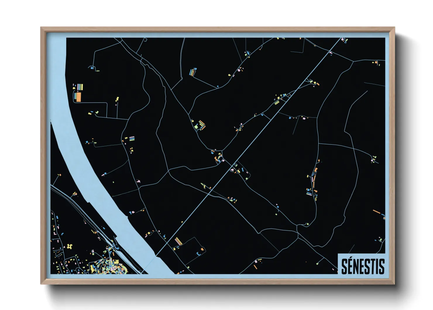 Une affiche de carte sur Sénestis