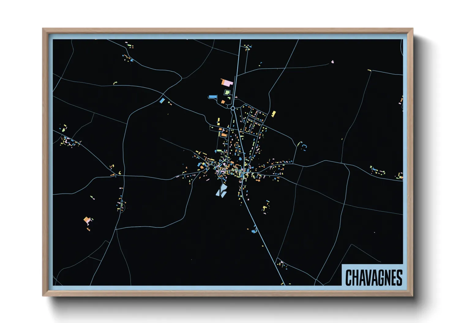 Une affiche de carte sur Chavagnes
