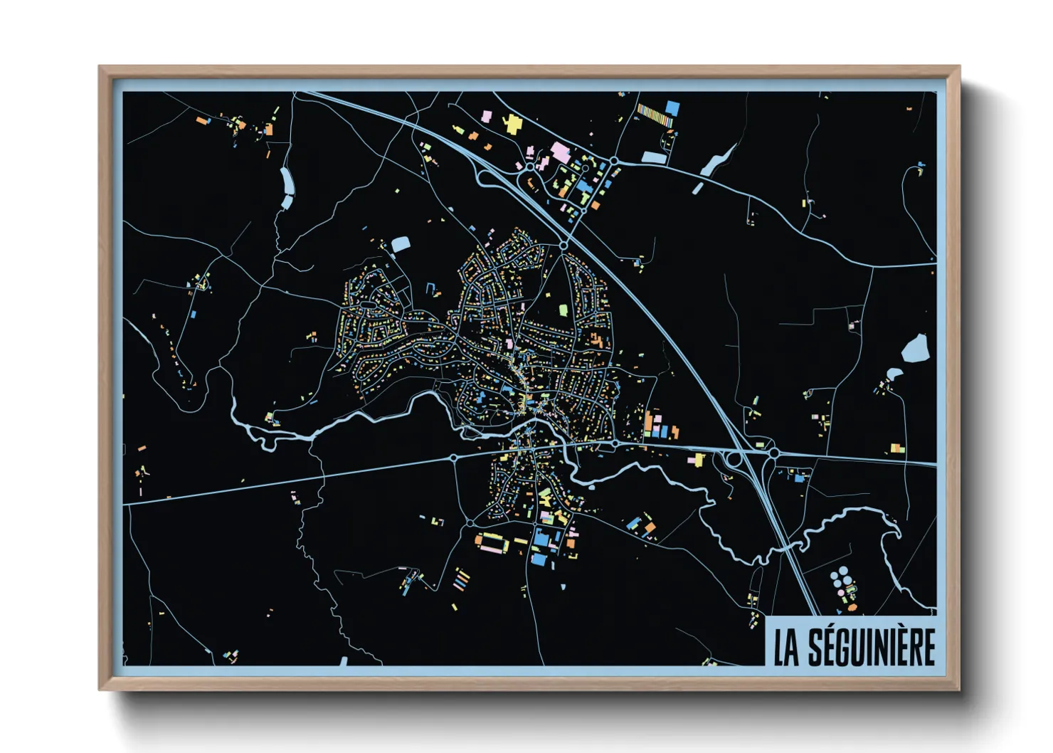 Une affiche de carte sur La Séguinière