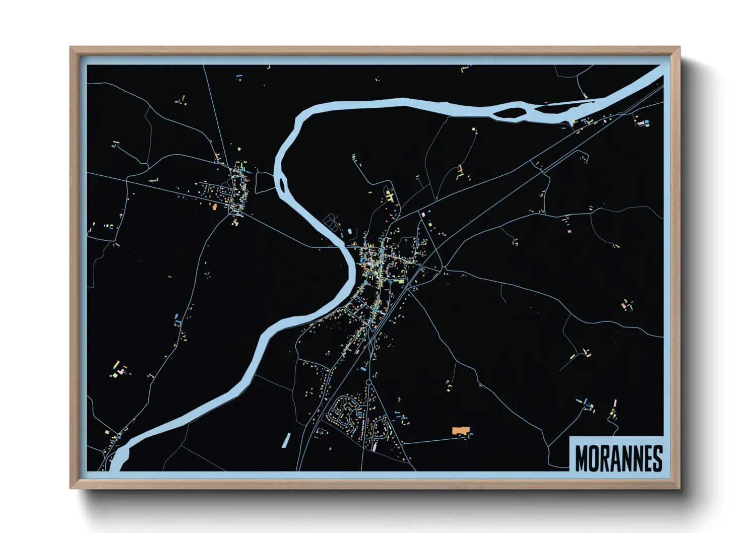 Une affiche de carte sur Morannes
