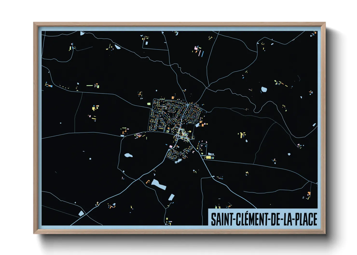 Une affiche de carte sur Saint-Clément-de-la-Place