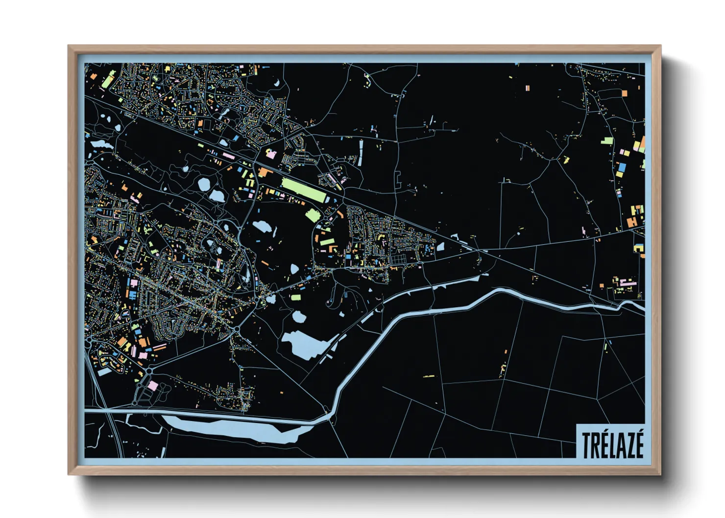 Une affiche de carte sur Trélazé