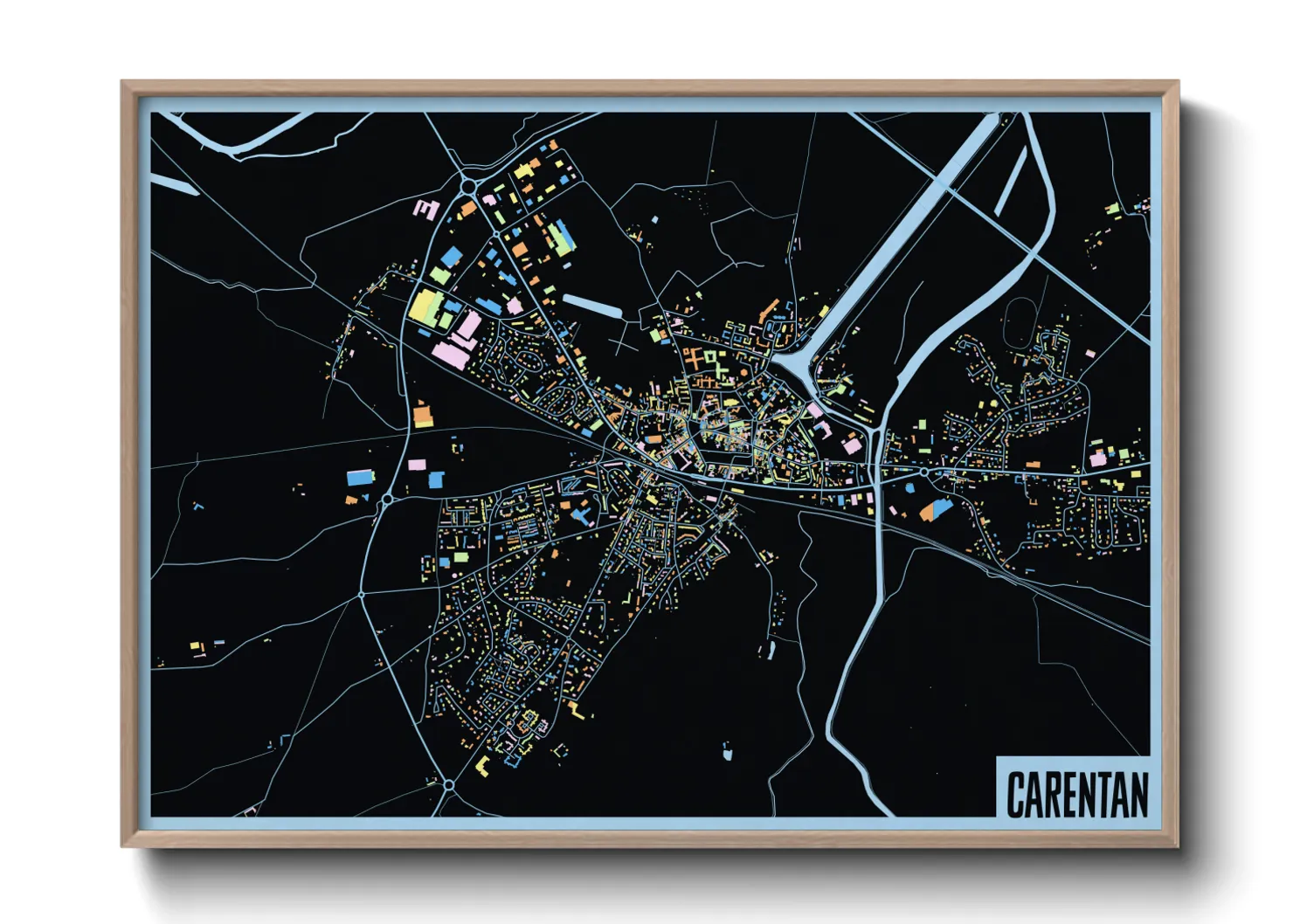 Une affiche de carte sur Carentan