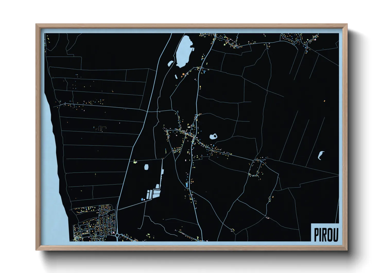 Une affiche de carte sur Pirou