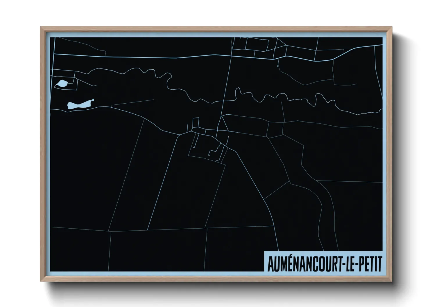 Une affiche de carte sur Auménancourt-le-Petit