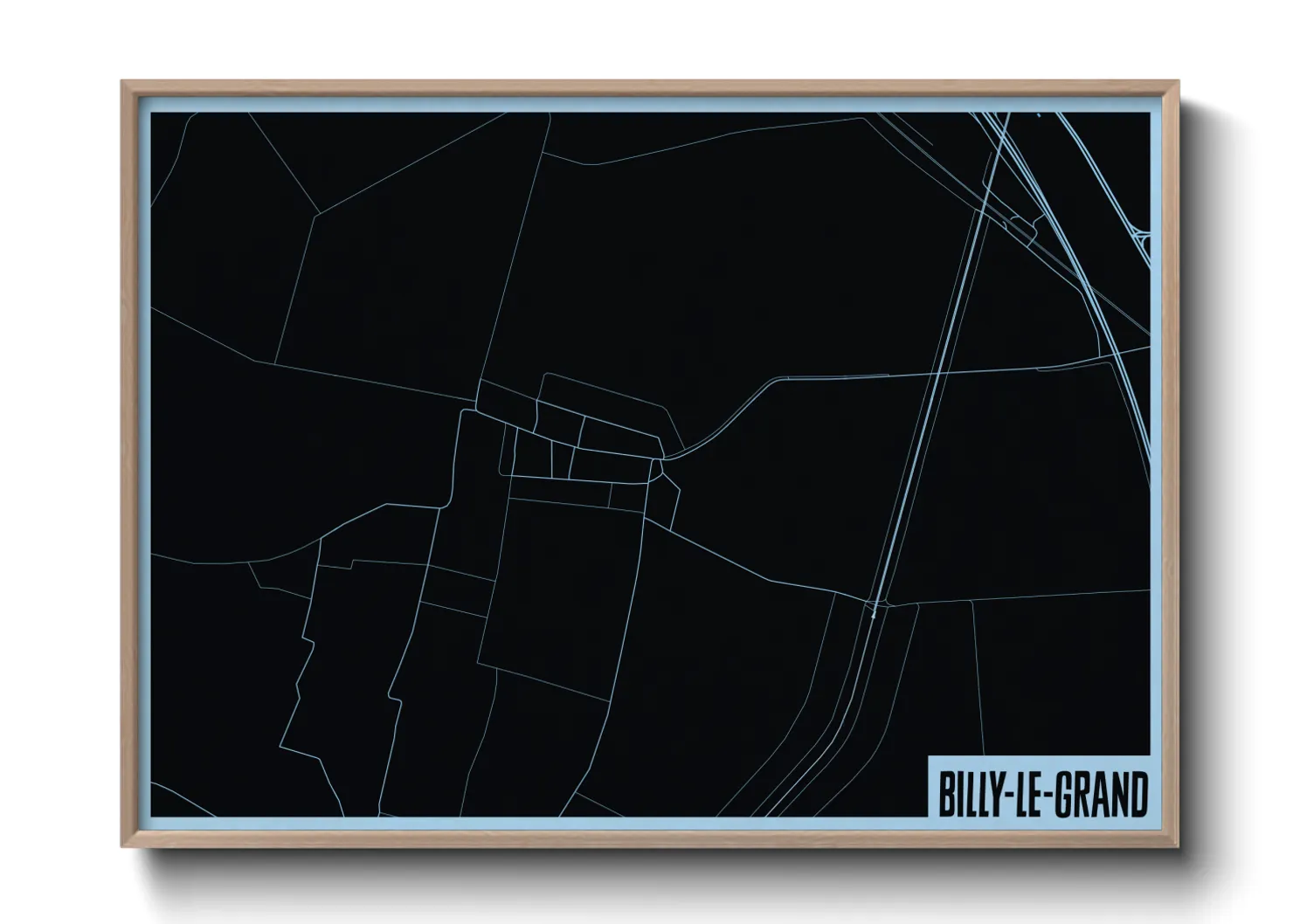 Une affiche de carte sur Billy-le-Grand