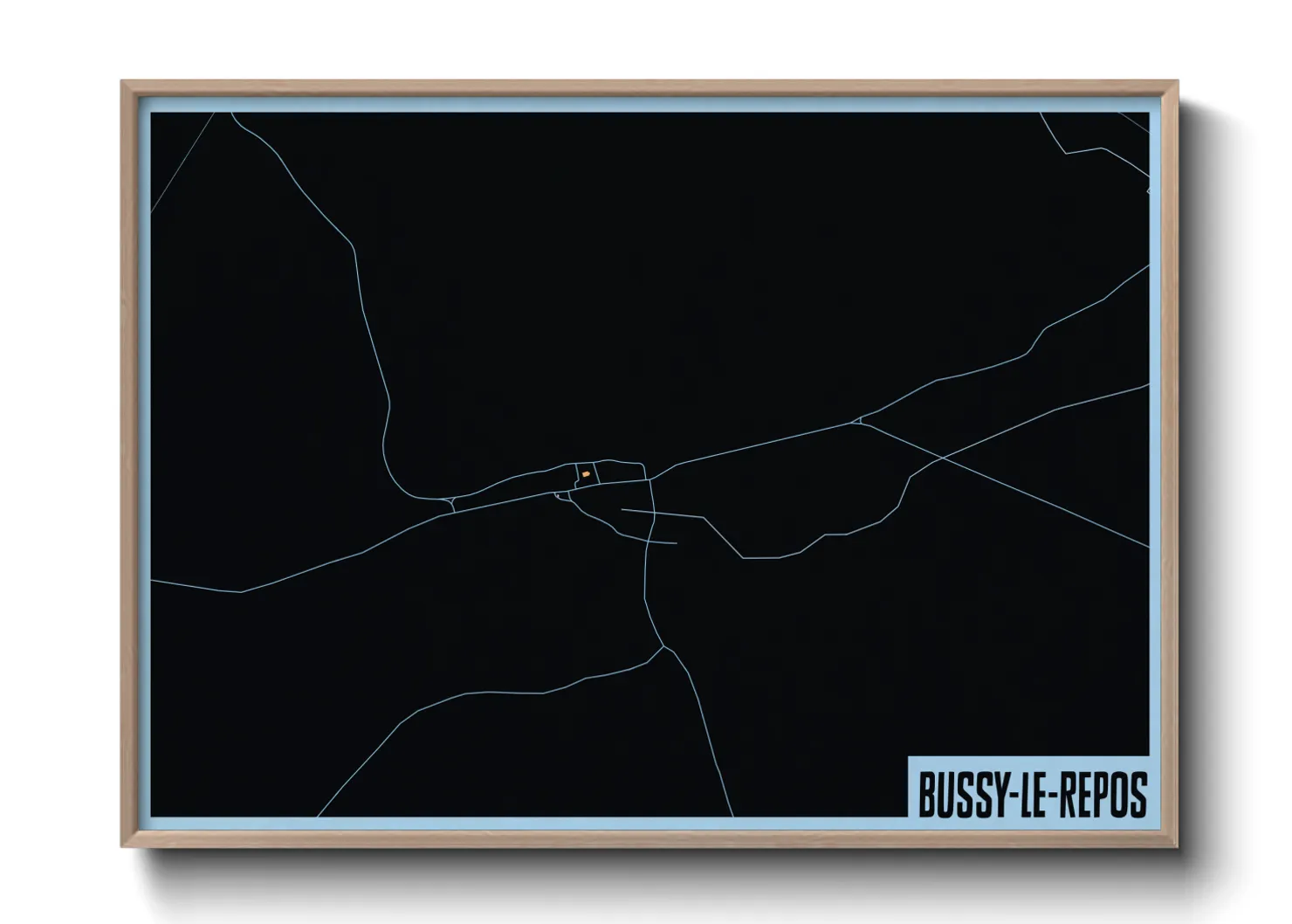 Une affiche de carte sur Bussy-le-Repos