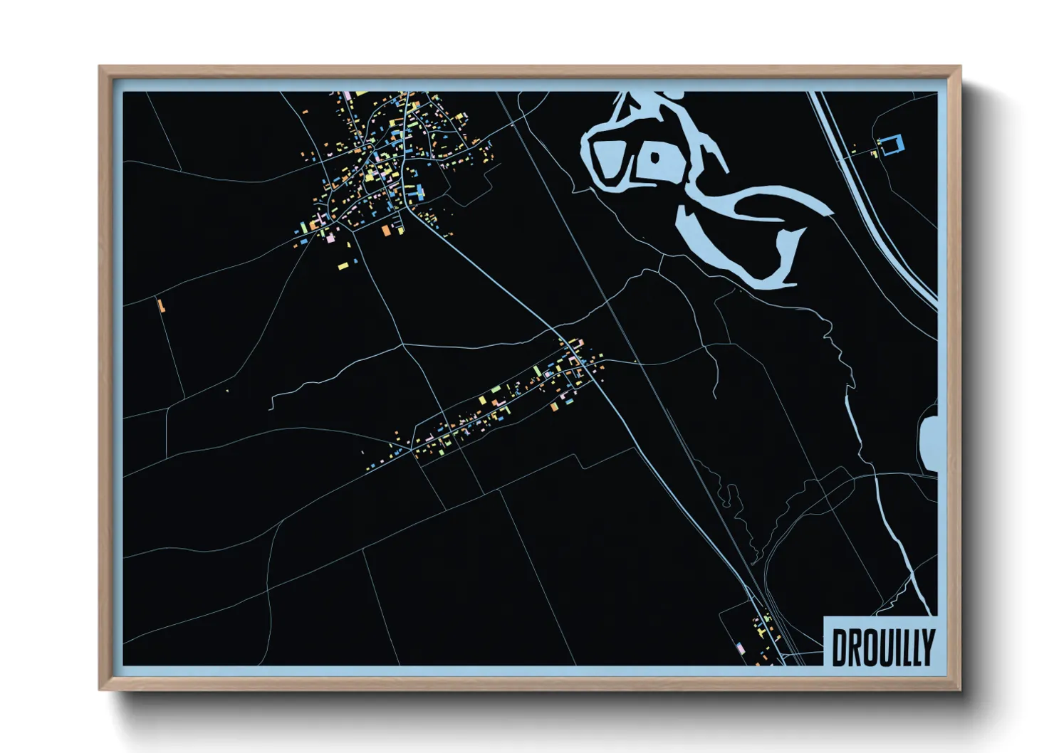 Une affiche de carte sur Drouilly