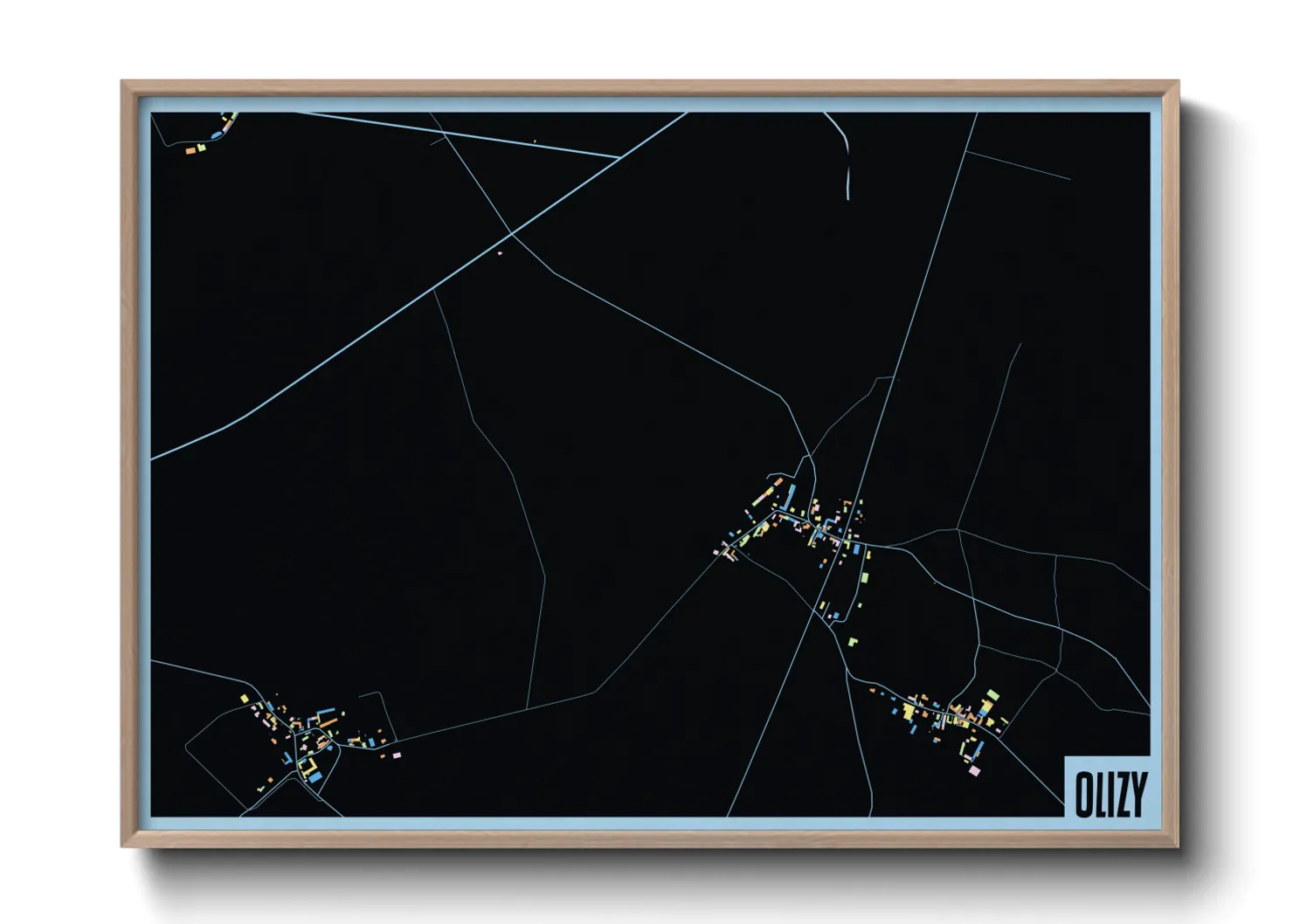 Une affiche de carte sur Olizy