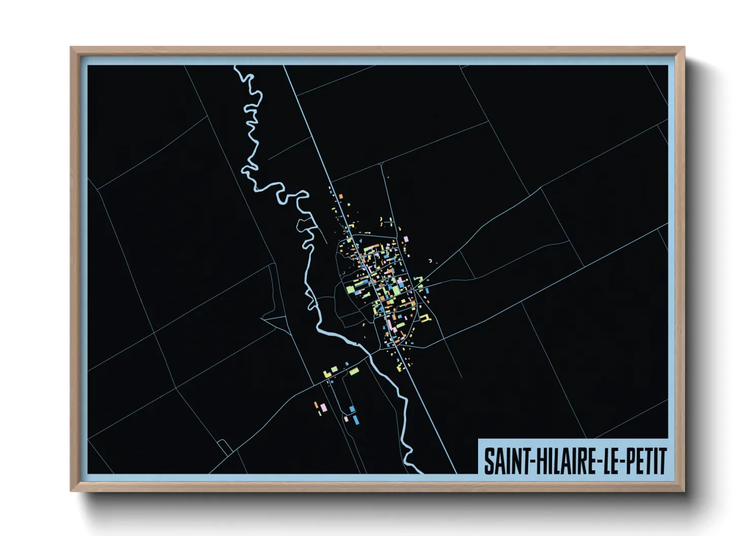 Une affiche de carte sur Saint-Hilaire-le-Petit