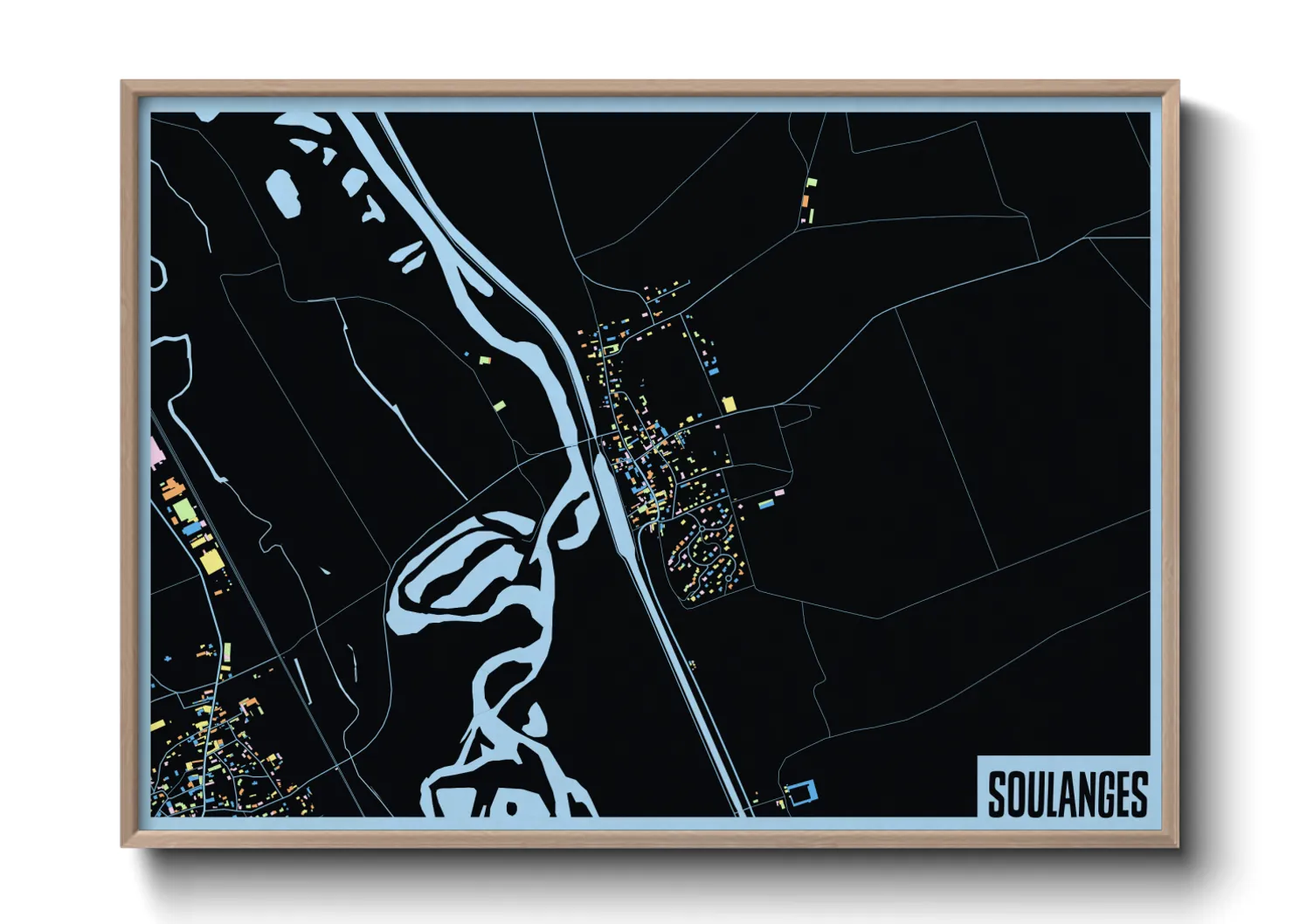 Une affiche de carte sur Soulanges