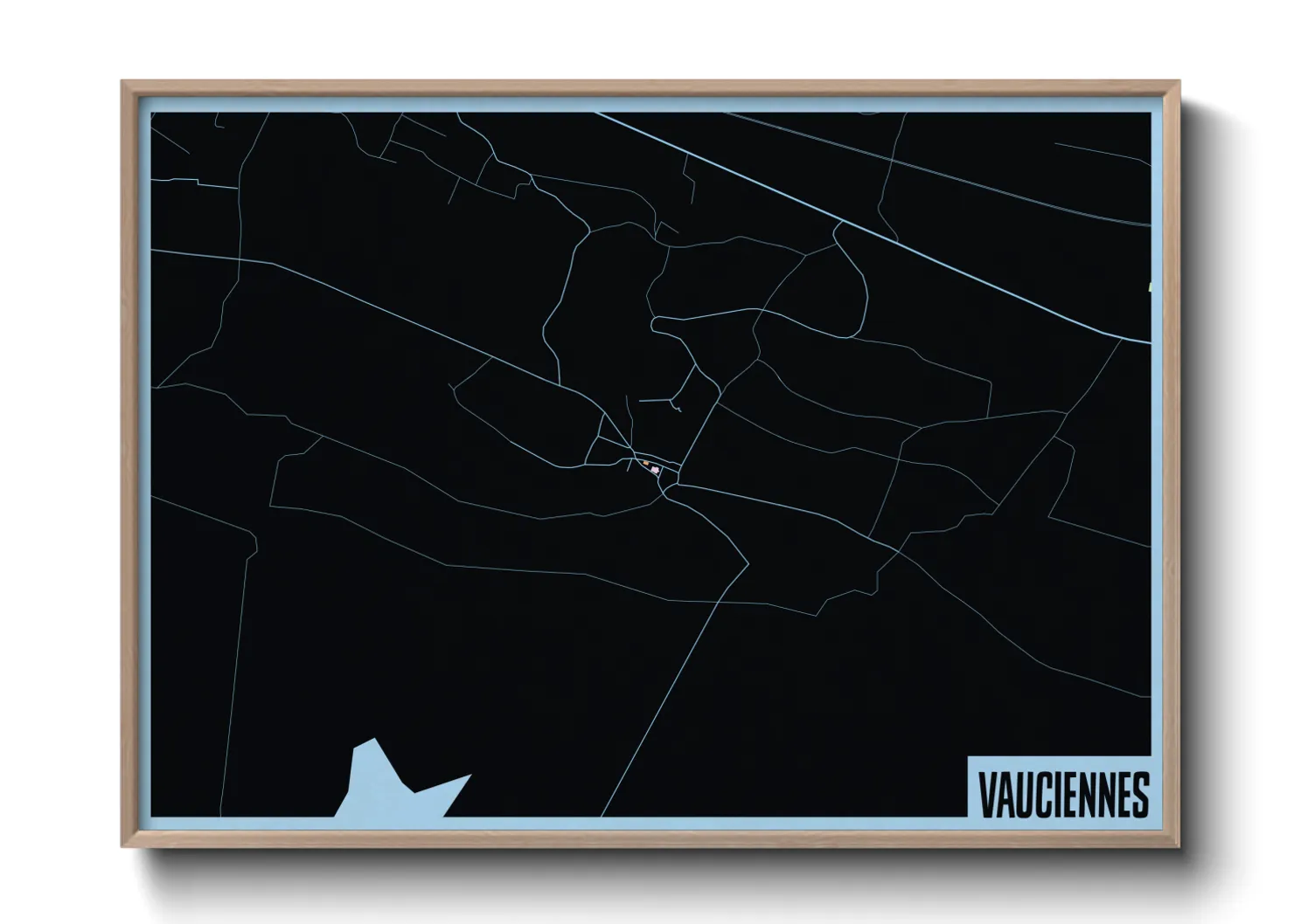 Une affiche de carte sur Vauciennes