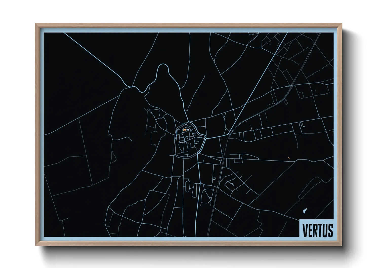 Une affiche de carte sur Vertus