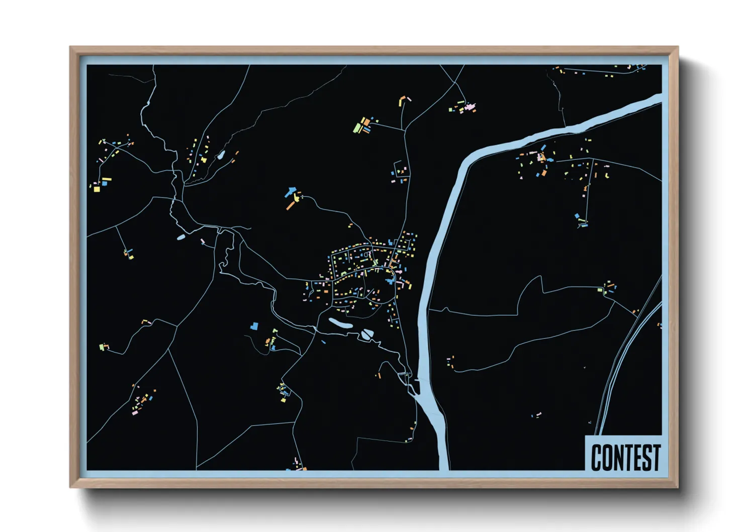 Une affiche de carte sur Contest