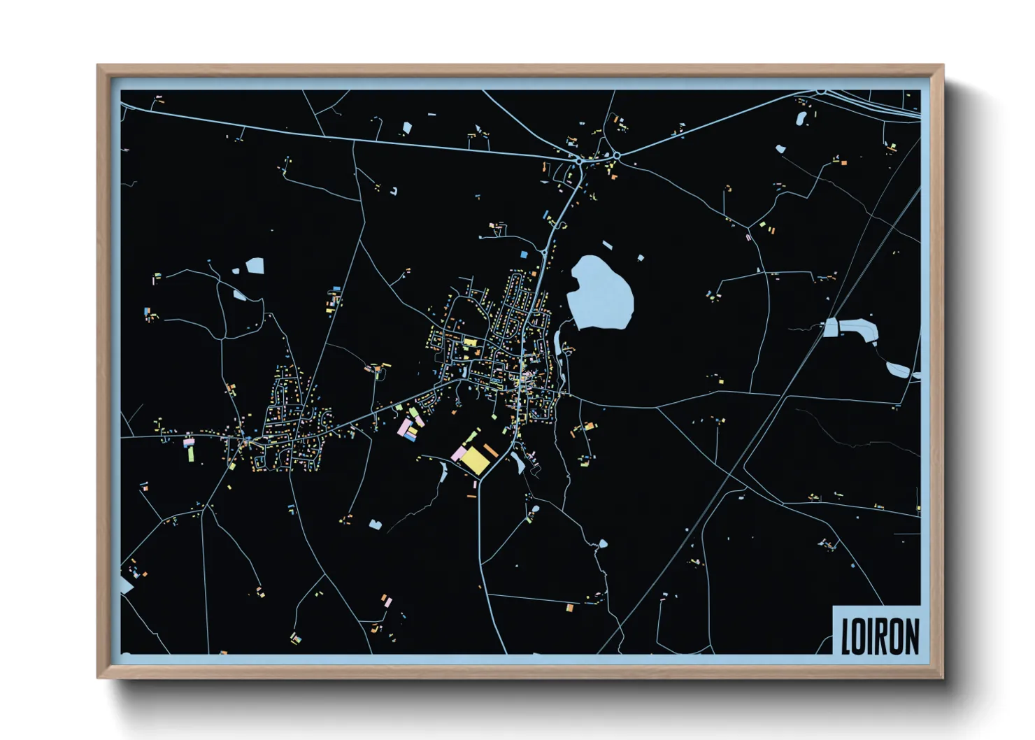 Une affiche de carte sur Loiron