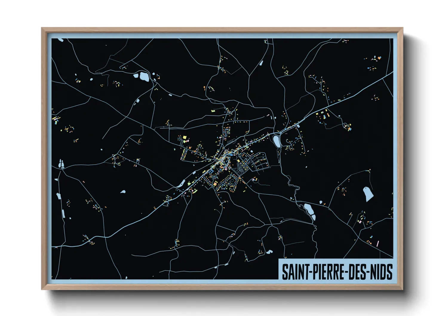 Une affiche de carte sur Saint-Pierre-des-Nids