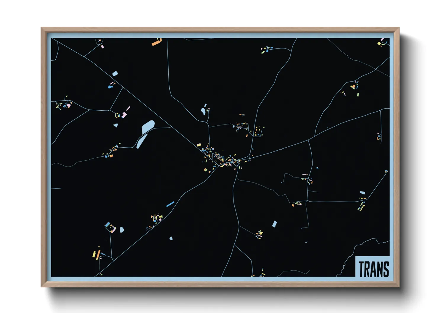 Une affiche de carte sur Trans