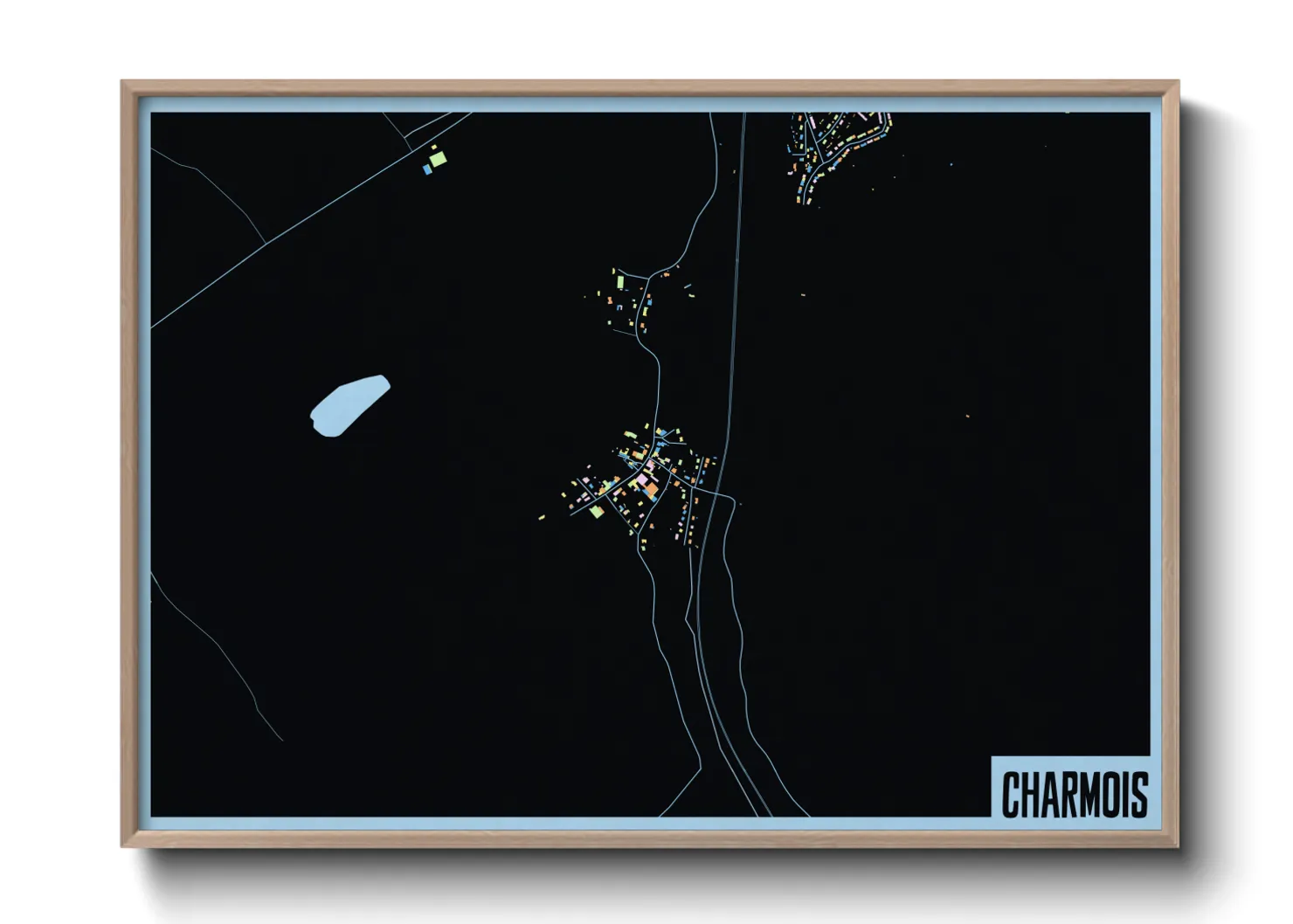 Une affiche de carte sur Charmois