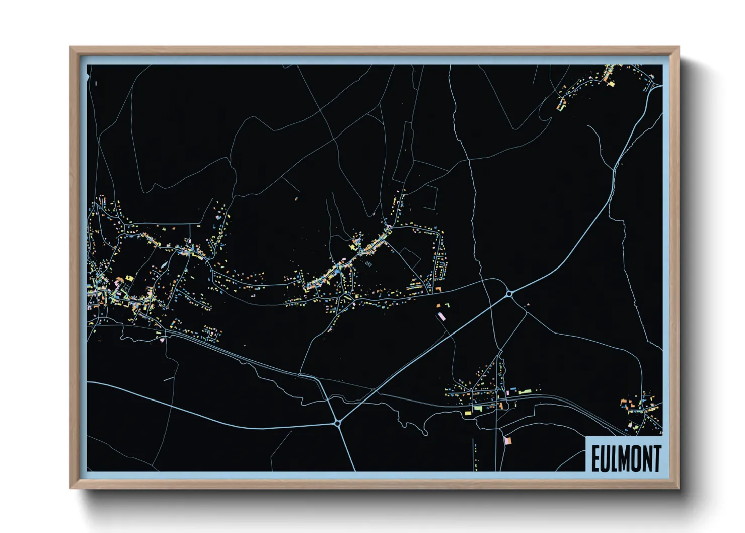 Une affiche de carte sur Eulmont