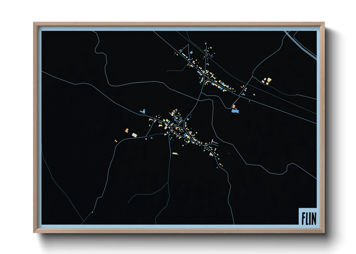 Une affiche de carte sur Flin