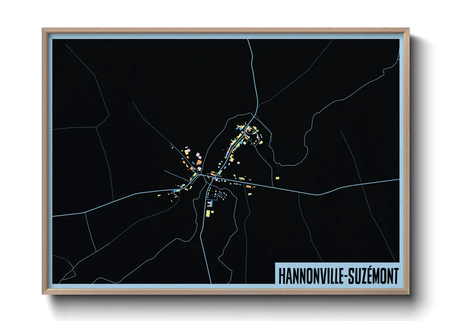 Une affiche de carte sur Hannonville-Suzémont