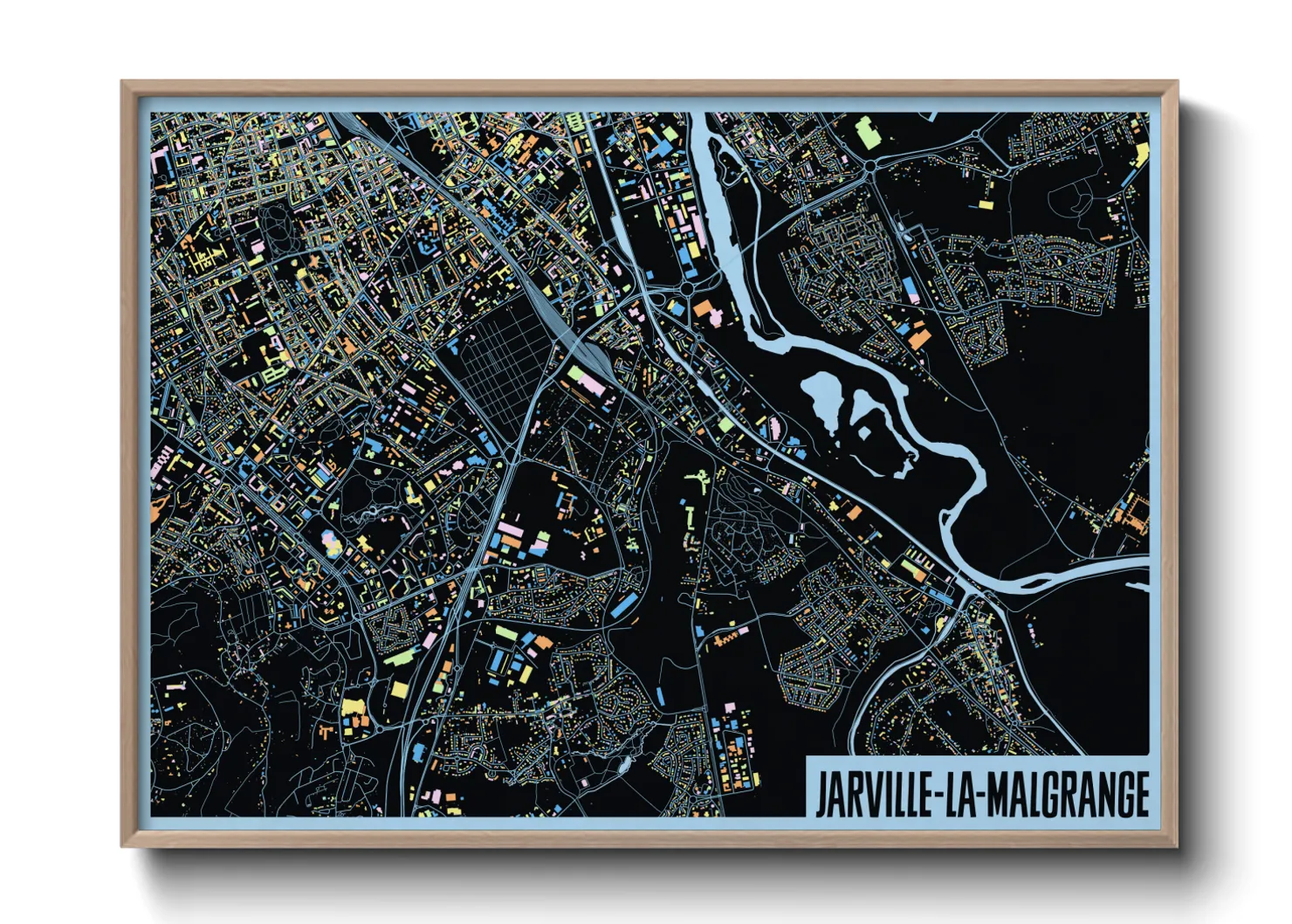 Une affiche de carte sur Jarville-la-Malgrange