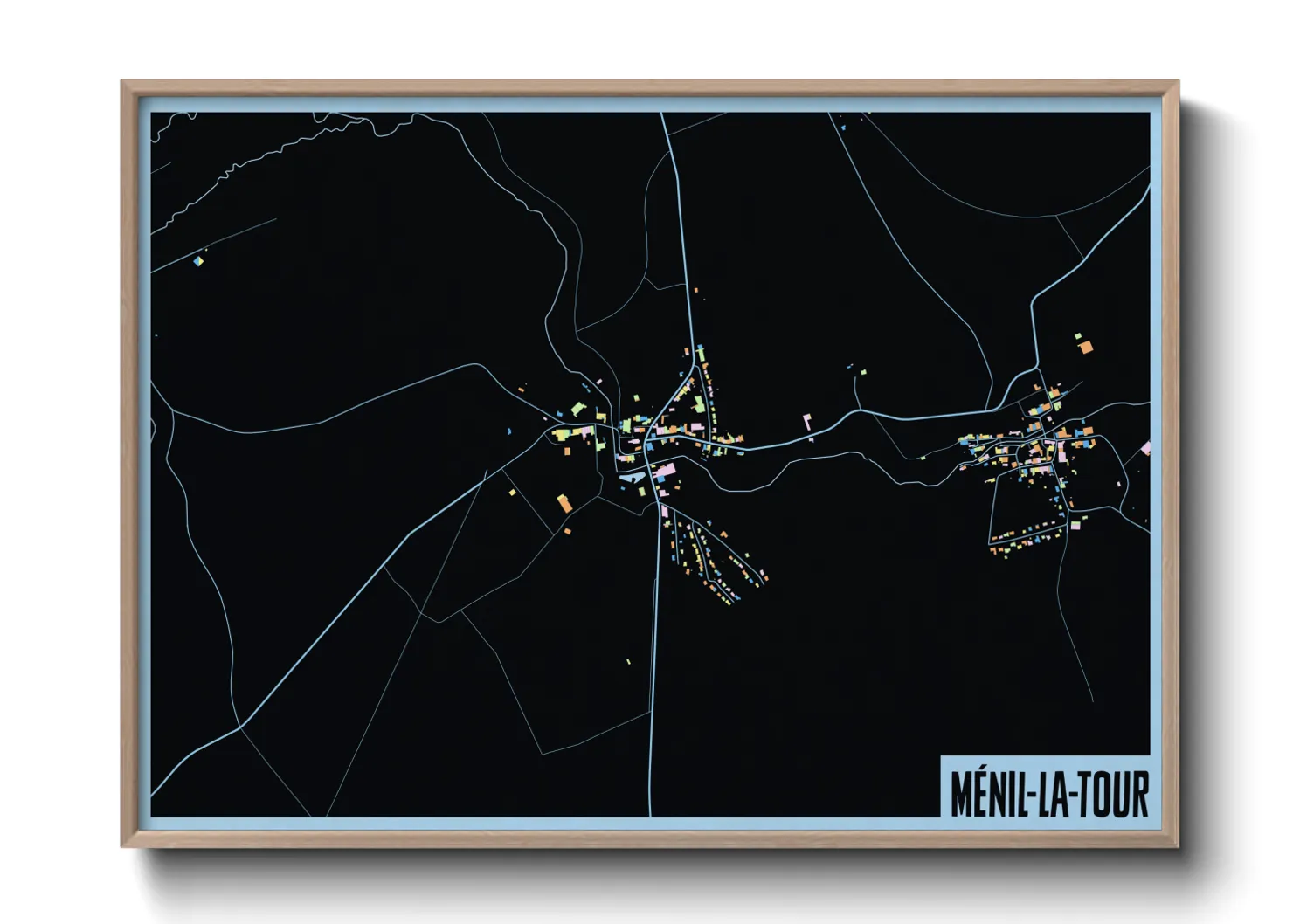 Une affiche de carte sur Ménil-la-Tour