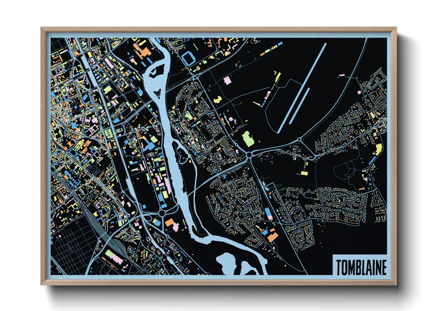 Une affiche de carte sur Tomblaine