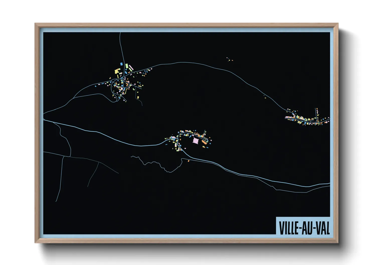 Une affiche de carte sur Ville-au-Val