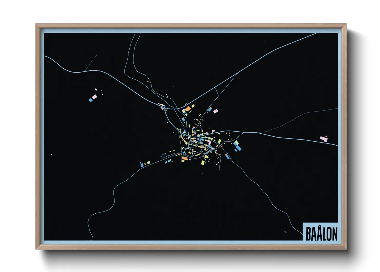 Une affiche de carte sur Baâlon