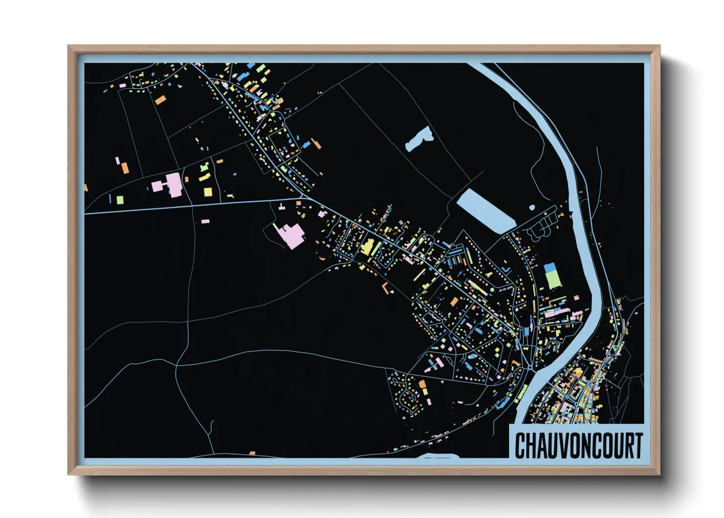 Une affiche de carte sur Chauvoncourt