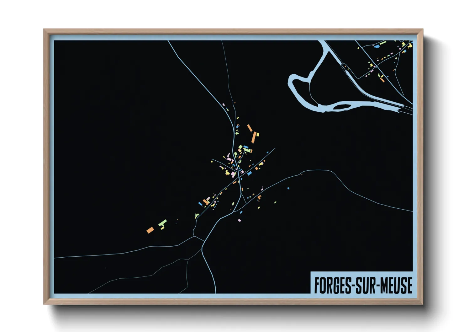 Une affiche de carte sur Forges-sur-Meuse
