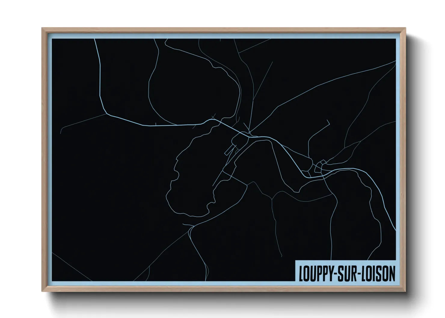 Une affiche de carte sur Louppy-sur-Loison