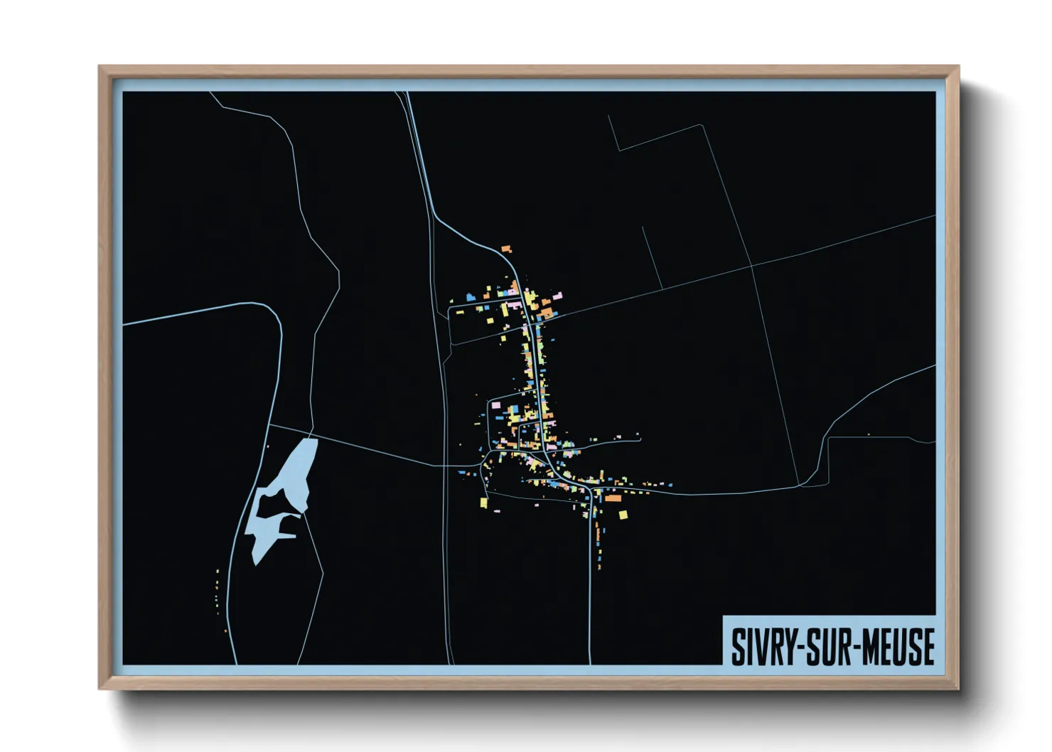Une affiche de carte sur Sivry-sur-Meuse