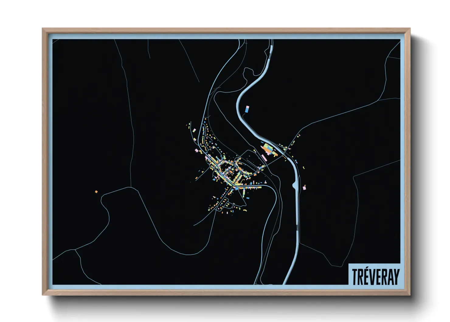 Une affiche de carte sur Tréveray