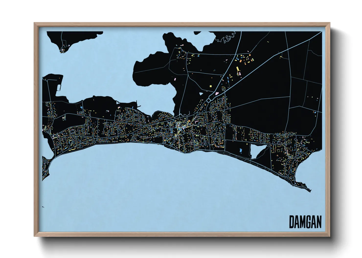 Une affiche de carte sur Damgan
