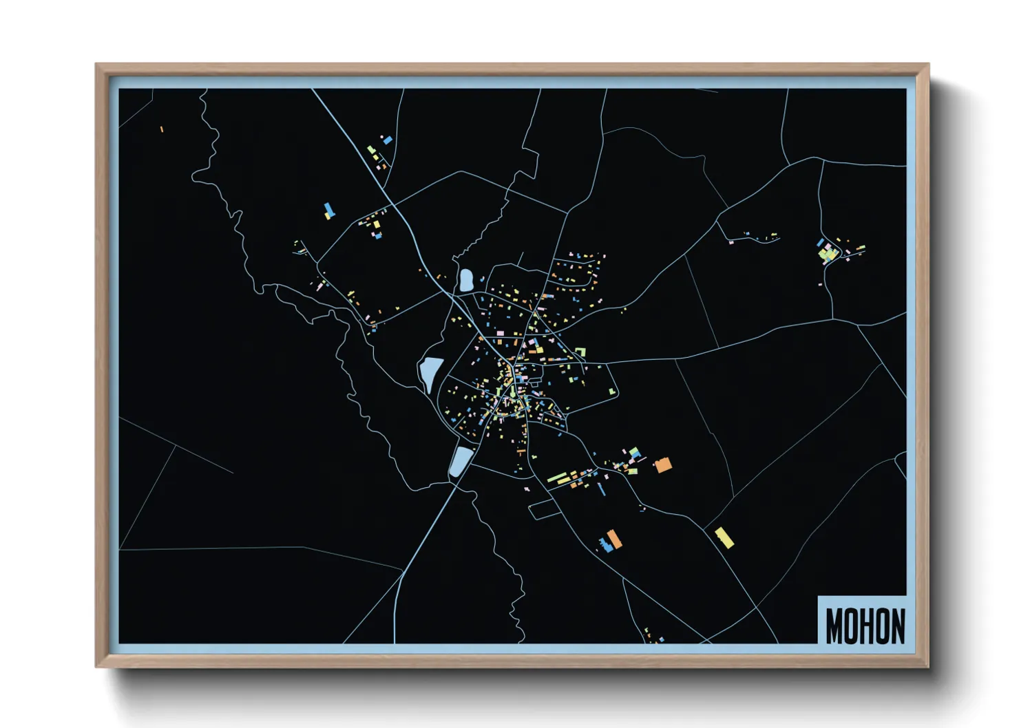Une affiche de carte sur Mohon